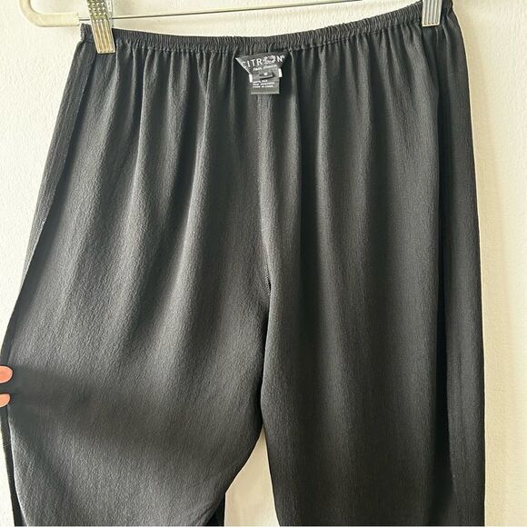 Citron Silk Pull-on Pant in black - Picture 8 of 11